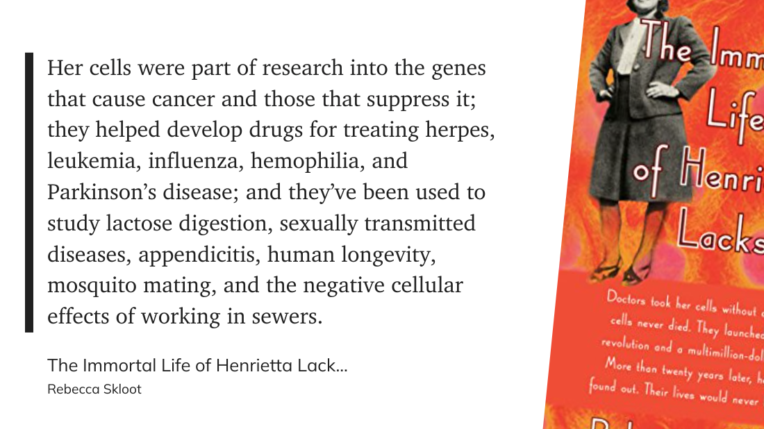 Book - The Immortal Life of Henrietta Lacks by Rebecca Skloot