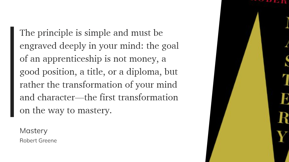 Book - Mastery Robert Greene